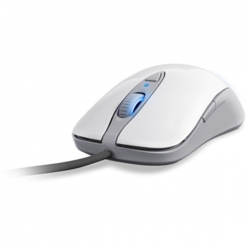 Mouse SteelSeries Sensei RAW Frost blue Edition Gaming Laser 5670 cpi 8 butoane USB glossy white, iluminat, USB, SS-62159