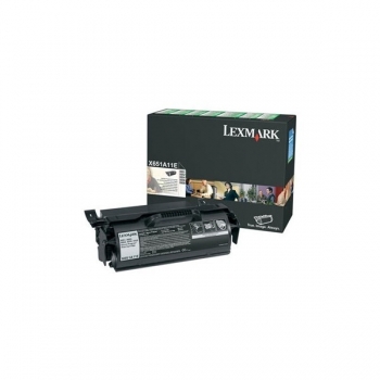 Cartus Toner Lexmark X651A11E Black Return Program 7000 pagini for X651DE, X652DE, X654DE, X656DTE, X658DFE, X658DME, X658DTFE, X658DTME