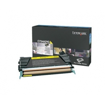 Cartus Toner Lexmark C734A2YG Yellow 6000 pagini for C734, X734, C736, X736, X738