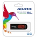 Memorie USB ADATA Classic C008 64GB USB 2.0 Negru-rosu AC008-64G-RKD