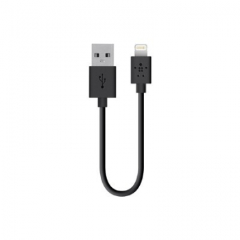 Belkin 15cm Lightning to USB ChargeSync Cable (Black) designed for Apple