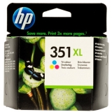 Cartus Cerneala HP Nr. 351XL Color Vivera Inks 580 Pagini for Deskjet D4260, D4280, D4360, Photosmart C4480, C4580, OfficeJet J5780, Photosmart C4280 AIO, OfficeJet J6140, Photosmart C5200, Photosmart C5280 AIO CB338EE