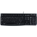 KEYBOARD K120 FOR BUSINESS OEM, color black, low-profile keys and virtually silent stop, fats and lasered label the keys (also suita ble for people with poor eyesight), adjustable height, GS certification, splash protection, plug and play / US Engl