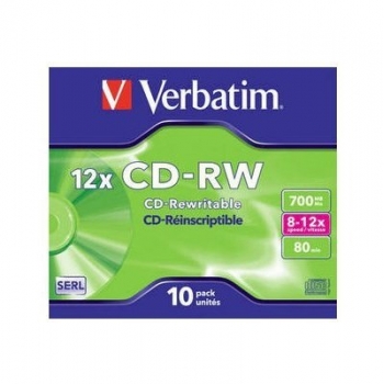 CD-RW VERBATIM 8-12X 700MB JC 43148