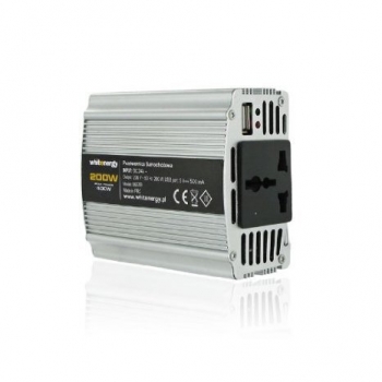 Whitenergy invertor DC/AC de la 24V DC la 230V AC 200W, USB