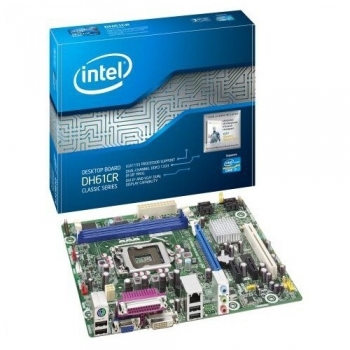 Placa de baza Intel DH61CR Socket 1155 Chipset Intel H61 2x DIMM DDR3 1x PCI-E x16 2.0 2x PCI-E x1 1x PCI DVI VGA MicroATX BLKDH61CRB3