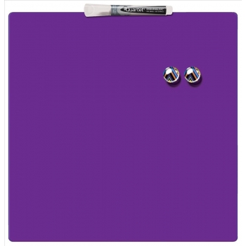Tabla magnetica Quartet, fara rama, 360x60mm, include doi magneti, set montaj, marker nepermanent, purple