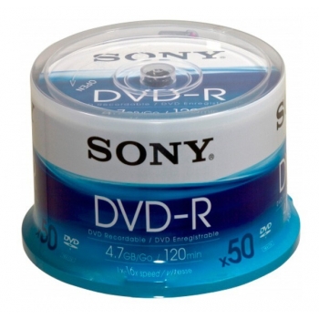 DVD-R Sony 4.7GB 16X 50 bucati QDVD-RSN16X50