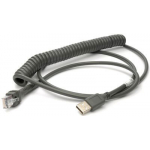 Cable USB Type A, Coiled, POT, 2.4m