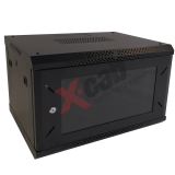 Cabinet metalic de perete 19", tip rack wallmount, 6U 600x450 mm, Xcab Negru "Xcab-6U45S.9004"
