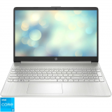 Laptop HP 15s-fq5050nq cu procesor Intel® Core™ i3-1215U pana la 4.40 GHz, 15.6", Full HD, 8GB DDR4, 512GB SSD, Intel® UHD Graphics, Free DOS, Natural Silver