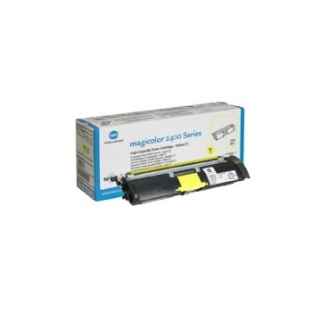 Cartus Toner Konica Minolta A00W131 Yellow 1500 pagini for Minolta Magicolor 2400W, 2430DL, 2450, 2450D, 2450DX, 2480MF, 2490MF