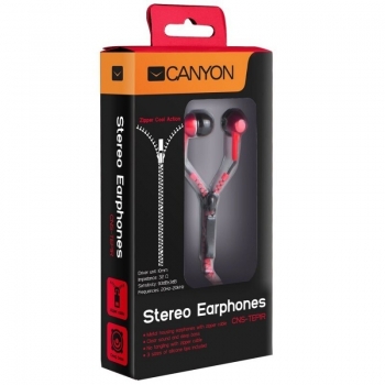 Handsfree Canyon zipper cable metal housing, red CNS-TEP1R