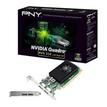 PNY NVIDIA NVS 310, 1GB GDDR3 (64 Bit), 2xDP, Low Profile