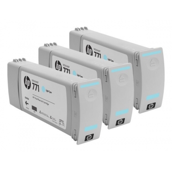 Pachet Cartus Cerneala HP Nr. 771 Light Cyan 3 Bucati 775 ml for Designjet Z6200 42', Designjet Z6200 60' CR255A