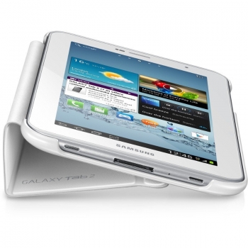 Husa tableta Samsung EFC-1G5SWECSTD White compatibila cu Galaxy TAB 2 piele 7" cu functie de stand