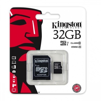 Card Memorie MicroSDHC Kingston 32GB Clasa 10 UHS-I + Adaptor SD SDC10G2/32GB