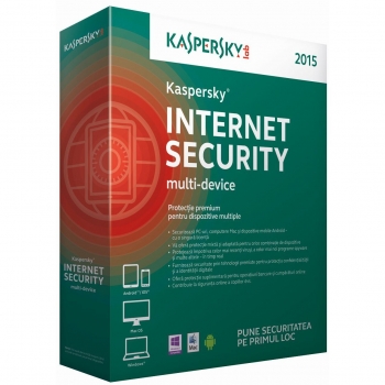 Antivirus Kaspersky Internet Security 2015, 1 Utilizator, 1 An, Retail KL1941OBAFS-5RO