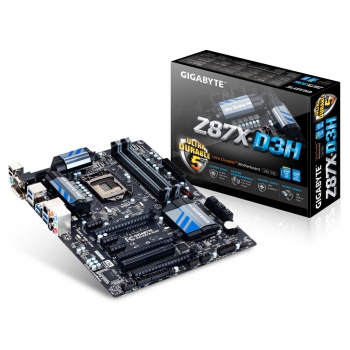 Placa de baza Gigabyte Z87X-D3H Socket 1150 Chipset Intel Z87 4x DIMM DDR3 3x PCI-E x16 3.0 3x PCI-E x1 1x PCI HDMI DVI VGA 6x USB 3.0 ATX