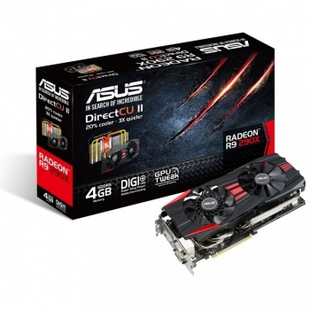 Placa Video Asus AMD Radeon R9 290X DirectCU II 4GB GDDR5 512 bit PCI-E x16 3.0 DVI HDMI DisplayPort R9290X-DC2-4GD5