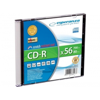 CD-R ESPERANZA [ slim jewel case 1 | 700MB | 56x | Silver ] [C9741080]