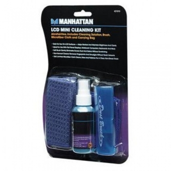 Cleaning Kit LCD Manhattan Includes Cleaning Solution, Brush, Microfiber Cloth and Carrying Bag 421010