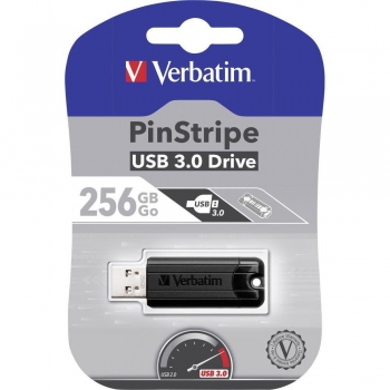 VERBATIM USB3.0 STORE N GO 256G 256GB PINSTRIPE BLACK P-BLIST