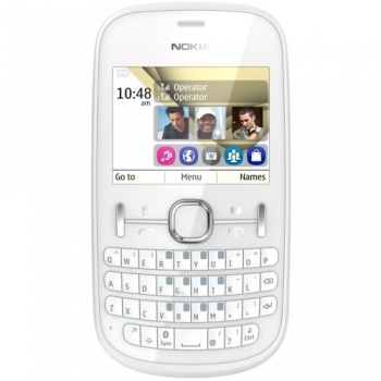 Telefon Mobil Nokia Asha 200 White Dual SIM tastatura qwerty NOK200WHT