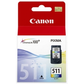 Cartus Cerneala Canon CL-511 Color 245 Pagini for Canon Pixma IP2700, MP240, MP250, MP260, MP270, MP280, MP480, MP490, MP495, MX320, MX330, MX340, MX350, MX410, MX420 BS2972B001AA