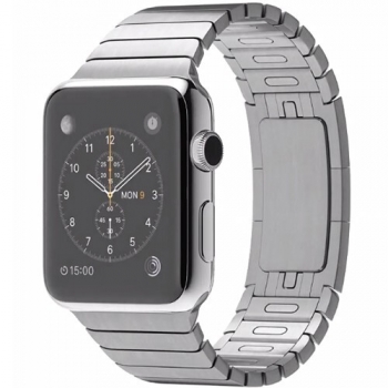 Apple Watch 42 mm carcasa din otel inoxidabil si curea metalica argintie