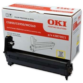 Unitate Cilindru Oki 43870021 Yellow 20000 Pagini for C5850N, C5950N, MC 560N, MC560DN