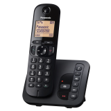 TGC210FXB, telefon DECT, 1,6" LCD display cu iluminare, speaker, CLIP, agenda 50 numere, robot (18 minute), speed dial, keypad lock, montare pe perete, culoare negru