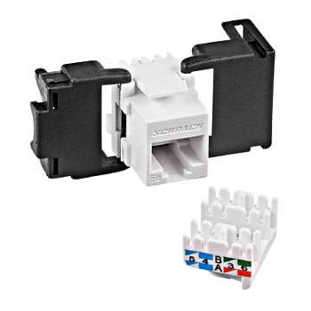 Modul RJ45 neecranat, Cat.5e, TOOLLESS LINE Schrack HSEMRJ5UWS