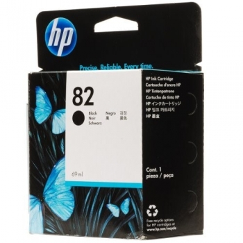 Cartus Cerneala HP Nr. 82 Black 69 ml for Designjet 111 ROLL, Designjet 111 TRAY, Designjet 510 A0, Designjet 510 A1, Designjet 510PS A0, Designjet 510PS A1 CH565A