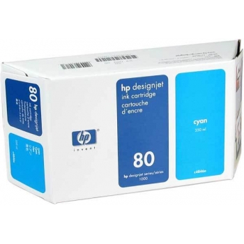 Cartus Cerneala HP Nr. 80 Cyan 350 ml for Designjet 1050, Designjet 1055 C4846A