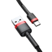 Cablu alimentare si date Baseus Cafule, Fast Charging pentru smartphone, USB la USB Type-C 3A, 1m, rosu-negru CATKLF-B91
