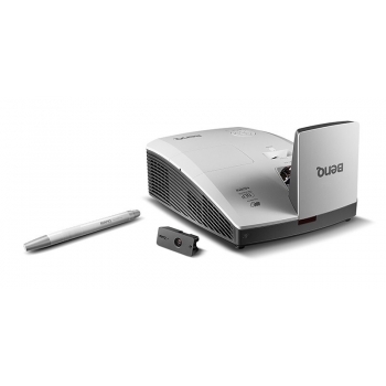 Proiector BENQ MH856UST, DLP FHD 1920x 1080, 3500 lumeni, 10.000:1, lampa 7.000 ore Smart Eco, D-sub, Composit, S-Video, MHL, HDMI, RCA, RS232, Audio in/out, USB type A/ B, 3D ready, greutate 5 kg, boxe 10W, telecomanda, card garantie, culoare alb