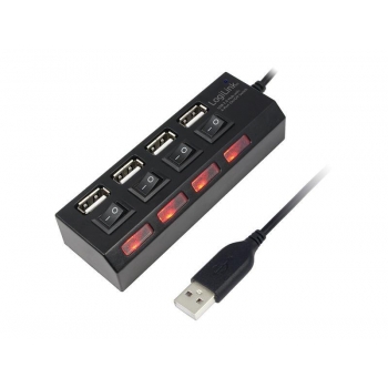 Hub USB LogiLink UA0128 4xUSB 2.0 Black