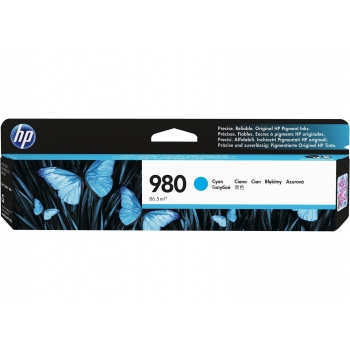 HP 980 Cyan Original Ink Cartridge (6.6k) D8J07A