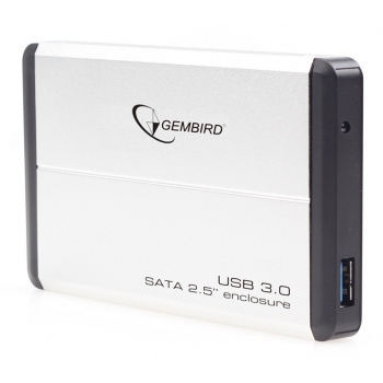 RACK EXTERN 2.5" HDD S-ATA TO USB 3.0, silver, GEMBIRD "EE2-U3S-2-S"