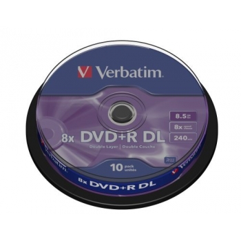 DVD+R Verbatim 8.5GB 8x 10 Bucati Dual Layer 43666