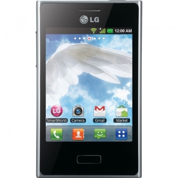 Telefon Mobil LG Optimus L3 E400 3G Black 3.2" 240 x 320 800 MHz memorie interna 1GB Camera Foto 3.15MPx Android v2.3 LGE400BLK