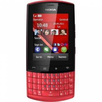 Telefon Mobil Nokia Asha 303 Red 3G 1GHz tastatura qwerty Wi-Fi NOK303R