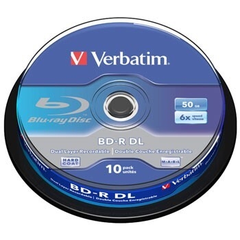 VERBATIM BD-R DL 6X 50GB WHITE BLUE 10SP