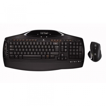 Tastatura Logitech Wireless Laser Desktop MX 5500 LCD Keyboard Display Logitech MX Revolution Laser Mouse USB Bluetooth mini-receiver 920-000459