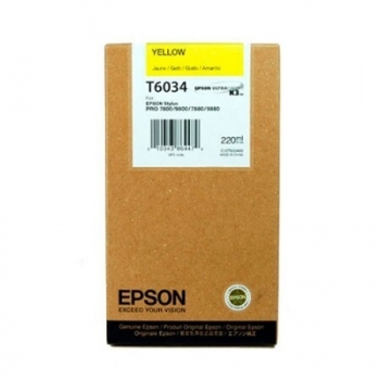 Cartus Cerneala Epson T6034 Yellow 220ml for Stylus Pro 7800, 7880, 9800, 9880 C13T603400