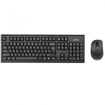 Kit Wireless Tastatura+Mouse A4Tech 7100N Tastatura GR-85 Mouse Optic 3 Butoane 2000 DPI USB Black