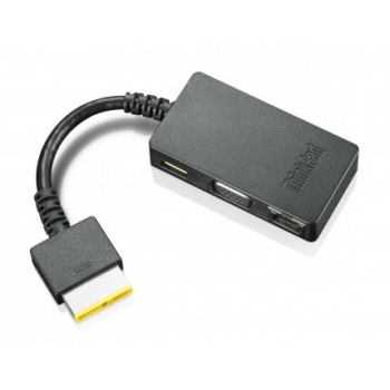 ThinkPad Onelink Adapter provides Ethernet, Video and Power through RJ45, VGA and DC in ports ThinkPad LNV OneLink Adapter 4X90G85927