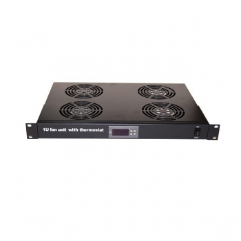 Cooler rack Xcab XCAB-3004 4 ventilatoare+ termostat, alimentare 230V, cu montare pe sina 1U, pentru rack-uri stand alone