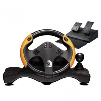 Volan cu pedale Serioux SRXW-UNIV101 Dual vibration 180 degree 14 butoane compatibil PC/PS2/PS3
